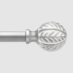 QDWIS Silver Curtain Rods for Windows 66 to 120 inch, Rustic Decorative Drapery by Unknown