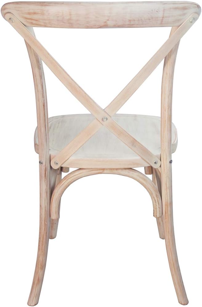 EMMA + OLIVER Lime Wash X-Back Chair - Image 3