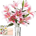 SNAIL GARDEN 12 Artificial Lily Flowers with 9 Heads Full Bloom Lily & 3 Buds, Long Stem Artificial Stargazer Lilies, Faux Tiger Bouquets for Home Hotel Flower Arrangement Party Decor by SNAILGARDEN
