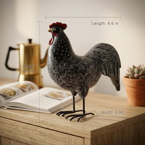 Rooster Statue Chicken Decor, Modern Farmhouse Home Decor - Image 3