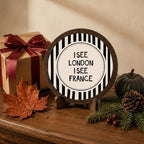 Funny Bathroom Wall Art Decor,I See London I See France Neutral - Image 5