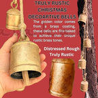 Rustic Harmony Cow Bells Decorative Set of 3 Christmas Bell Large Vintage Golden Cow Bell Brass Coated Country Bells Wall Hanging Cowbell Lucky Charm (3"-4"-5") - Image 3