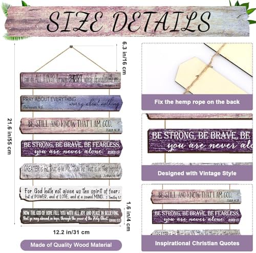 Yookeer 7 Tier Christian Wall Art Bible Verses Purple English Style - Image 2