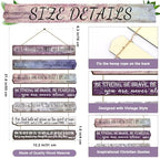 Yookeer 7 Tier Christian Wall Art Bible Verses Purple English Style - Image 2