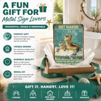 Sea Turtle Funny Bathroom Quote Metal Tin Sign Wall Decor Vintage Get Naked For Home Hotel Bathroom Sign 12x16 Inch - Image 6