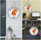 Interchangeable Gnome Welcome Sign Halloween Porch Decor - Image 6