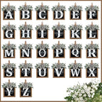 Ultra Large 14'' Last Name All Year Round Front Door Wreath with 26 Initial Letter Welcome Sign All Seasons Eucalyptus Garland and Bow Wreaths for Front Door Porch Farmhouse Decoration (K) - Image 7