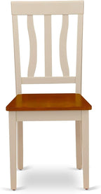 East West Furniture ANC-WHI-W Antique Dining Room Chairs - Image 4