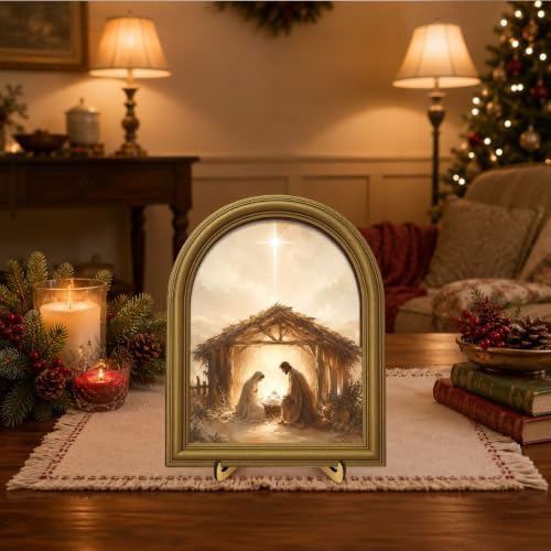 Christmas Decor Vintage Jesus Nativity Wall Art Sign Table Decor - Image 5