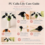 Mandy's 20pcs Black and White Calla Lily Artificial Flowers - Image 6
