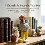 Chicken Figurine, Resin Farmhouse Kitchen Decor, 7.4 Inches - Image 3