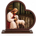 Christian Gifts for Women and Men, Jesus and Lamb Pastor Appreciation Gift by KATINAT