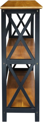 Casual Home Shelf Bookcase Antique Walnut/Black - Image 4