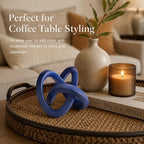 Navy Blue Knot Decor for Coffee Table Book,Chain Link Decor for Bookshelf Entry Table TV Stand,Knot Sculpture for Home Living Room,Accent Decoracions para sala,adornos para sala Modernos - Image 5