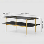 LumFurn Rectangle Coffee Table for Living Room, Mid-Century Modern Design - Image 2