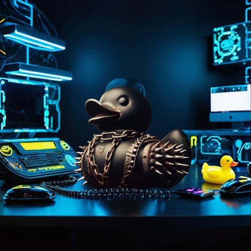 edenfaux edenfuax Punk Duck Goth Resin Duck - Garage Kits,Unique Gothic Gifts & Collectibles,Vinyl Rubber Novelty Ornament Dark Satanic Duck Figurine for Desktop Home Halloween Decor (Punk Duck) - Image 3