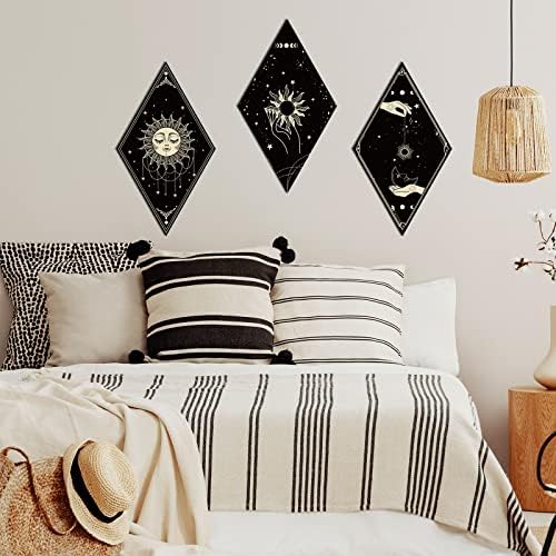 Sintuff 6 Pieces Halloween Mushroom Wall Decor Gothic Witchy Boho Wall Art - Image 6