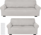 Peryiter 2 Pcs Sofa Covers Couch and Loveseat Covers Set Stretch Sofa Slipcover by Peryiter
