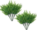 CATTREE Artificial Ferns Shrubs Fake Fern Leaves Boston Grass 8 Pack, Plastic Greenery Plants Bushes for Home Indoor Outdoor Garden Verandah Kitchen Planter Filler DIY Wedding Party Decoration 8 Pcs by CATTREE