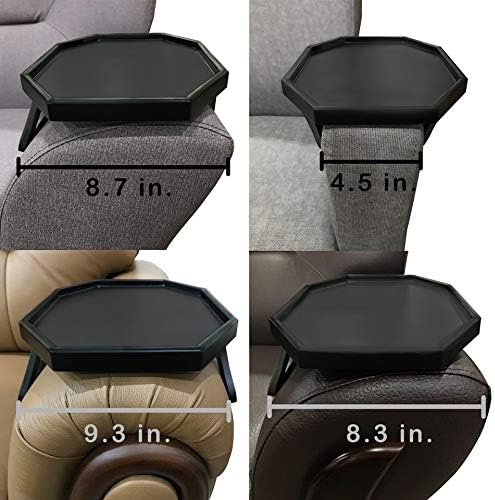 Sofa Arm Clip Table, Armrest Tray Table, Drinks/Remote Control/Snacks Holder … - Image 6