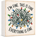 Christmas Decorations I'm Fine This Is Fine Funny Christmas Lights Sign by GUDIO