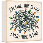 Christmas Decorations I'm Fine This Is Fine Funny Christmas Lights Sign by GUDIO