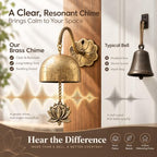 Solid Brass Bell for Door, Shopkeepers Bell for Door Opening, Magnetic Door Chime for Home & Business Entrance, Made in Korea - Image 2