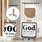 Home Decor, Farmhouse Shelf Decor For Living Room, Boho Aesthetic Table Decorations, Christian Gifts For Women Men, Entryway Tv Stand Fireplace Mantle Coffee Table Decoration (story-05) - Image 2