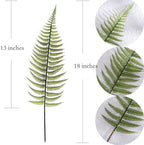 Artificial Fern Leaves Stems, Fake Ferns Leaf Plants Plastic Foliage Shrubs Bushes Plant Faux Greenery Stem for Home Garden Outdoor Indoor Wedding Bouquets DIY Décor Flowers Wreath Decoration 10 Pack - Image 4