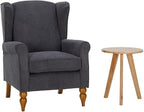 Mid-Century High Wingback Chair, Modern Fabric Accent Chair Armchair by Lin-Utrend