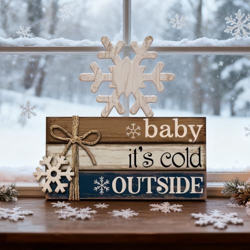 4 Pcs Winter Centerpieces for Table Winter Table Decorations - Image 2