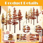ESTART Metal Autumn Pine Tree Wall Art, Metal Tree Wall Decor - Image 6