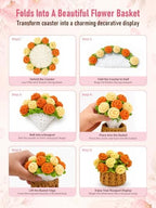 Crochet Flower Bouquet Coasters, Cotton Rose Gifts for Home Decor 1Pc - Image 3