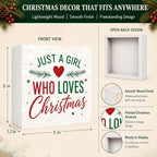 Christmas Decorations Just A Girl Who Loves Christmas Tree Wood Box Sign - Image 4