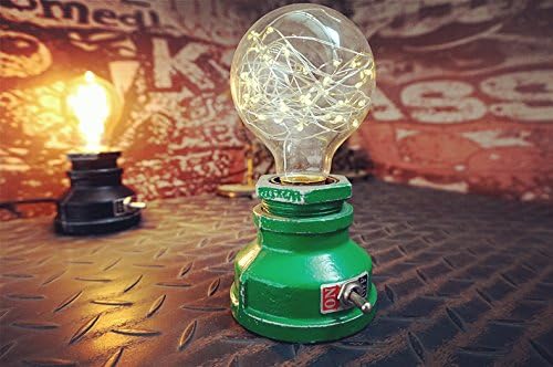 Loft Style Lamp, Corporal Green Steampunk Industrial Vintage Style, Water Pipe by Y-Nut