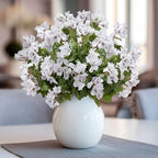 Bougainvillea Artificial Faux Bougainvillea Outdoor 4 Pack Fake Bougainvillea Hanging Flowers Artificial Bougainvillea for Indoor Home Porch Garden Decor Spring Flowers No Vases(White) - Image 3