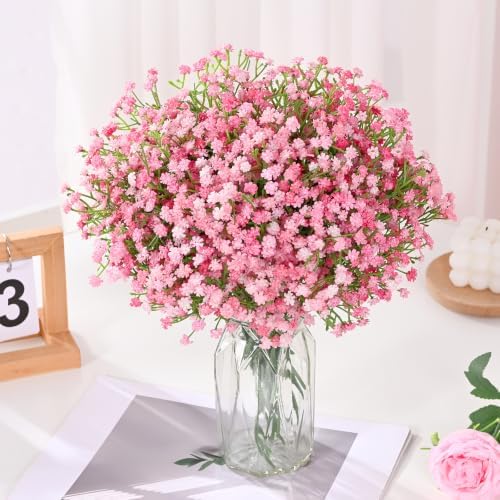 Dolicer 10 Pcs Babys Breath Artificial Flowers Pink Fake Babys Breath - Image 5