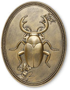 Newinhome Vintage Beetle Wall Sculpture, Antique Wall Decor, Ladybug Wall Decor, Hanging Decoration with Embossed Beetle Design, Vintage Decor for Living Room Bedroom and Hallway, Housewarming Gift by Newinhome