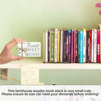 Mini Decorative Books for Home Decor, Small Rustic Wood Book Stack for Table Decor, Home Sweet Home Books for Living Room Bookshelf, Farmhouse Stacked Book Decorations (L33) - Image 2