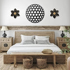 Metal Flower Wall Art Decor, 10“ Rustic Modern Floral Sculpture, Distressed Iron Wall Hanging Home Decoration Accent Artworks for Indoor Kitchen Bedroom Living Room Office Outdoor Garden Patio - Image 6