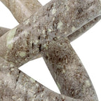 Creative Co-Op Modern Decorative Marble Link Knot, Beige - Image 3