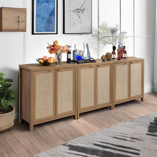 SICOTAS Sideboard Buffet Coffee Bar Cabinet - Image 2