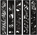 Blulu 5 Pieces Wooden Wall Art Hollow Carved Panels Home Decor by Blulu