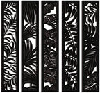 Blulu 5 Pieces Wooden Wall Art Hollow Carved Panels Home Decor by Blulu