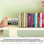 Mini Decorative Books For Home Decor, Small Wood Book Stack For Table Decor, Home Decor Book For Living Room Mantel, Farmhouse Stacked Books Decorative（L41） - Image 2