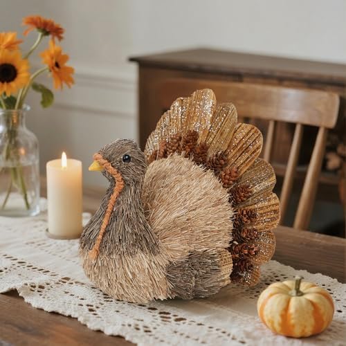 winemana Sisal Turkey Figurine – Thanksgiving Table Decorations Indoor - Image 2