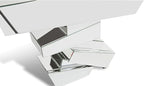 ZURI Furniture Modern Naxos Console Table Mirrored Glass Finish Sharp Geometric - Image 6