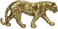 Modern Polyresin Cheetah Figurine Home Décor Realistic Antique Classical Leopard Statues Living Room Decor Ornament Figures，Gold 7.1" H…… by POLYDUKE