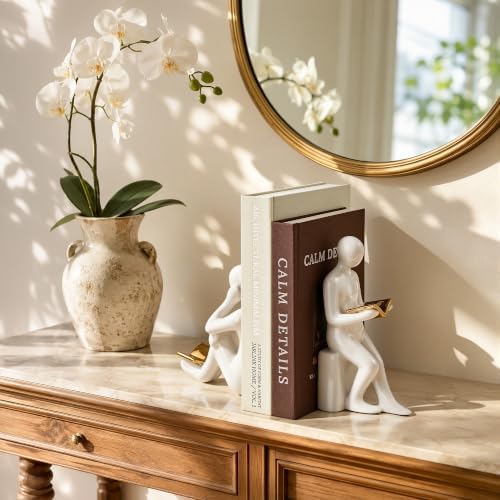 JARLINK Aesthetic Decorative Books, Set of 2 Linen Faux Book Boxes, Beige - Image 3