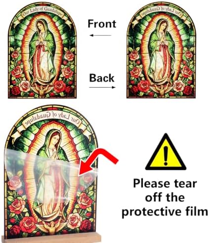 KOMI Catholic Icon Our Lady of Guadalupe Stand Ornament Statue Acrylic Home Altar Decor Christian Gifts - Image 3